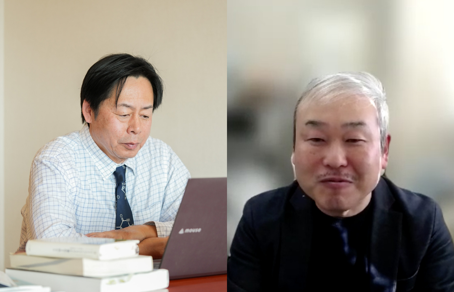 永尾司さん（左）と宇都義浩先生（右）